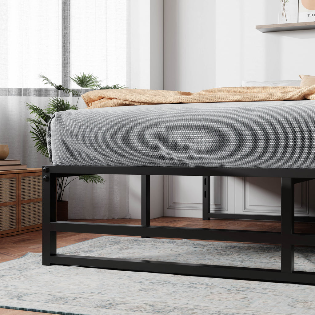 Queen Size Metal Platform Bed Frame with Storage Space H33322