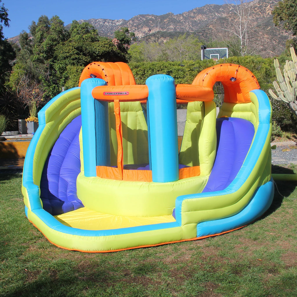Double Water Slide & Bouncer M8474