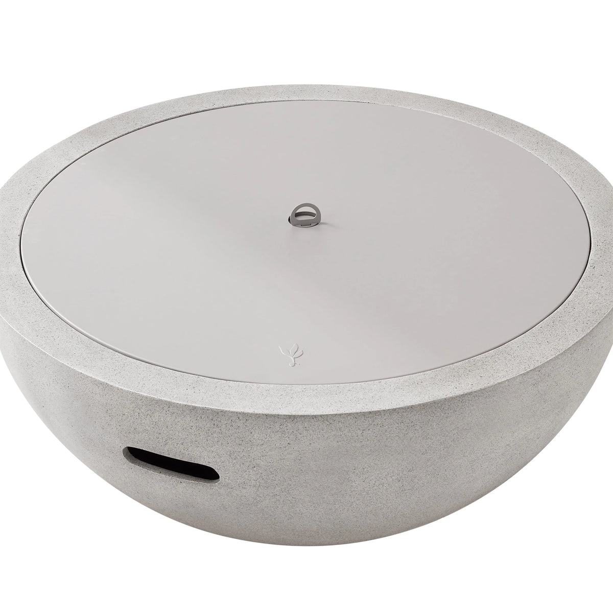 36 Round 65,000 BTU Propane Faux Concrete Fire Pit with Tank Hideaway N186