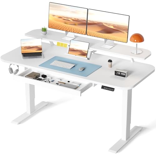 Black Electric Standing Desk with Drawers I6087