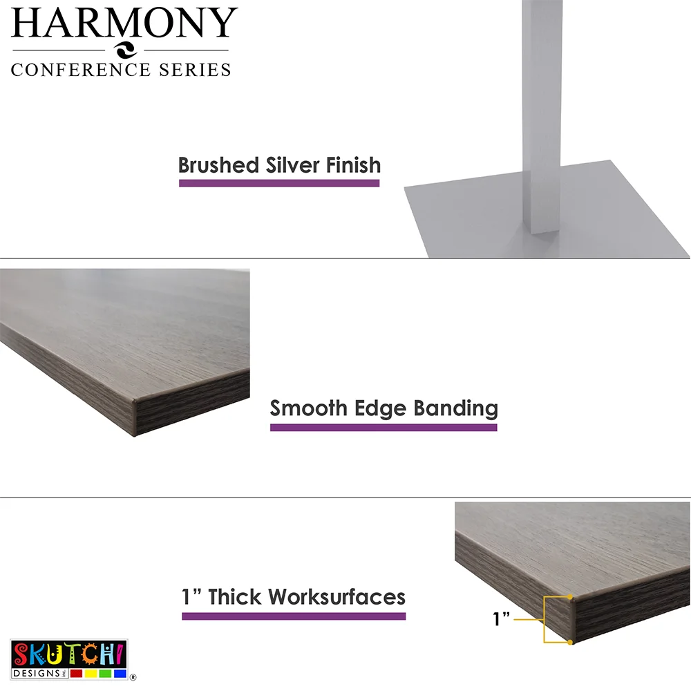 6 Person Rectangular Conference Table Metal Base D46897