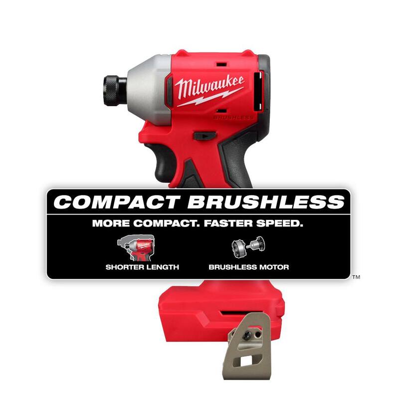 18-Volt Lithium-Ion Brushless Cordless 1/4 in. Compact Impact Driver with Battery and Charger F850529