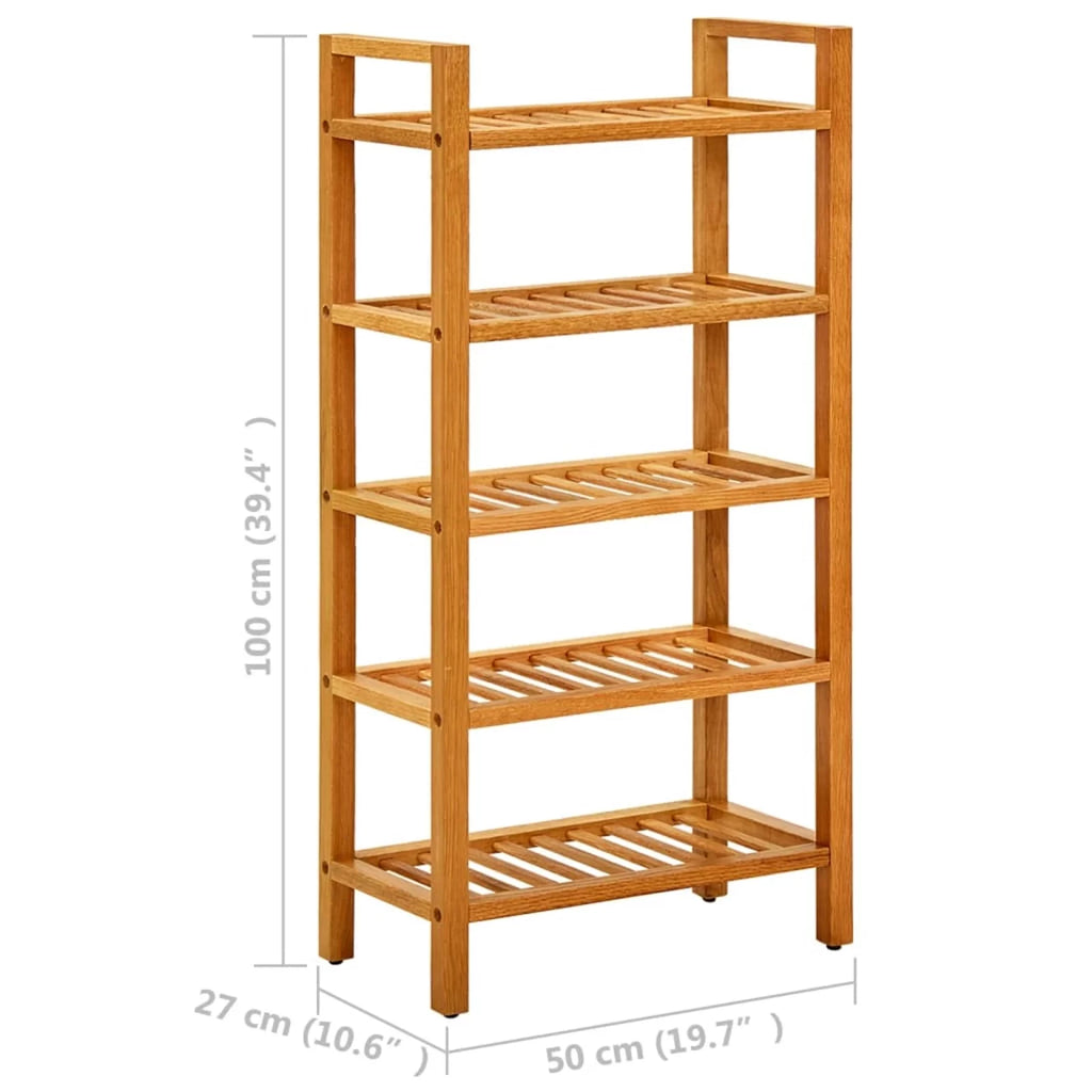 5-Tier Wooden Shoe Rack with Storage Shelves V293883