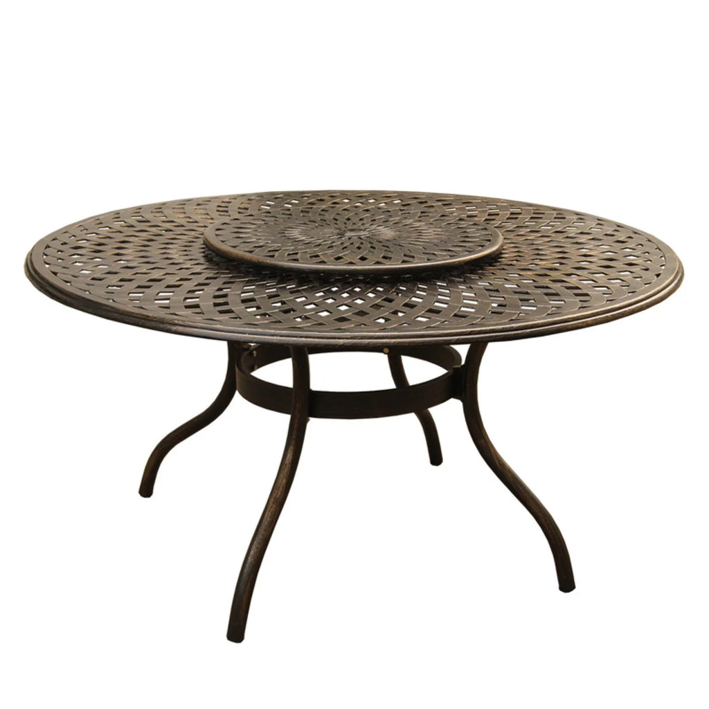 Aluminum 7 Piece Dining Set with Lazy Susan N21719