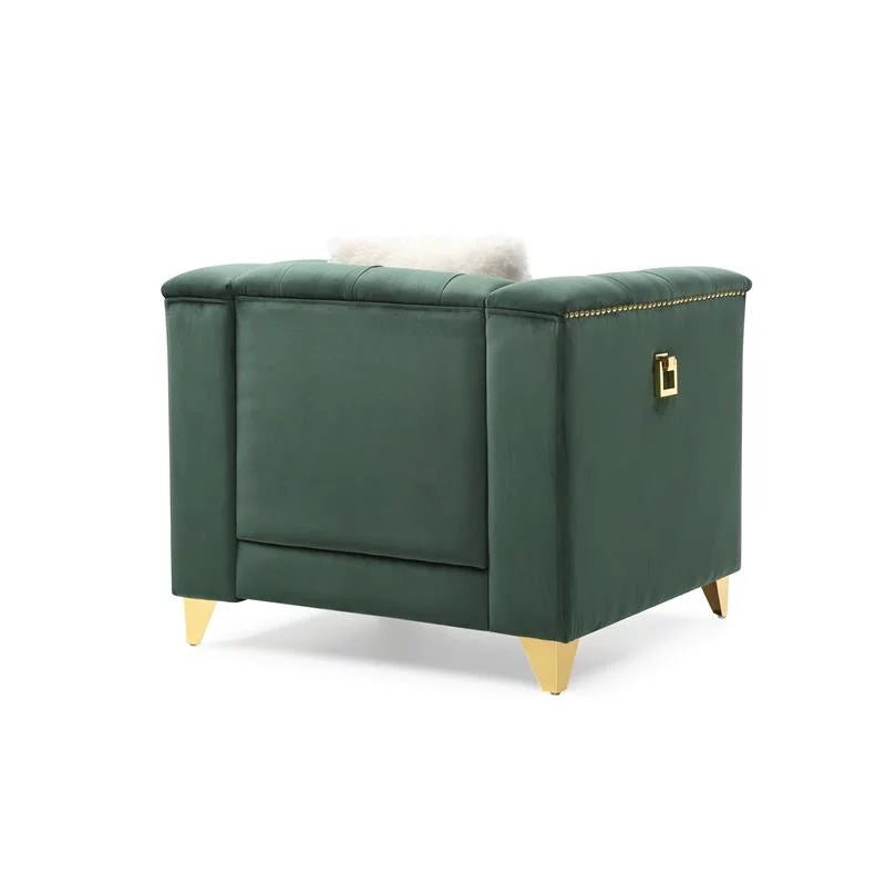 Green Velvet 3Pc Upholstery Living Room Set D532171