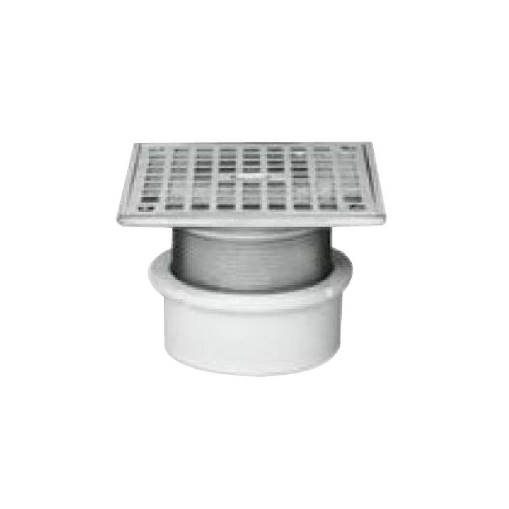 PVC Adjustable Pipe Fit Drain with Cast Nickel Grate K135572