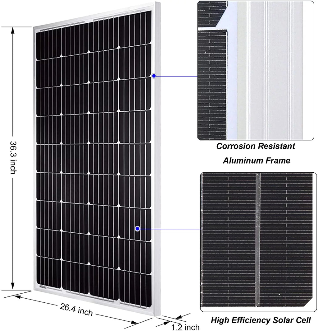 200 Watt 12/24V Monocrystalline Solar Panel Kit K44111