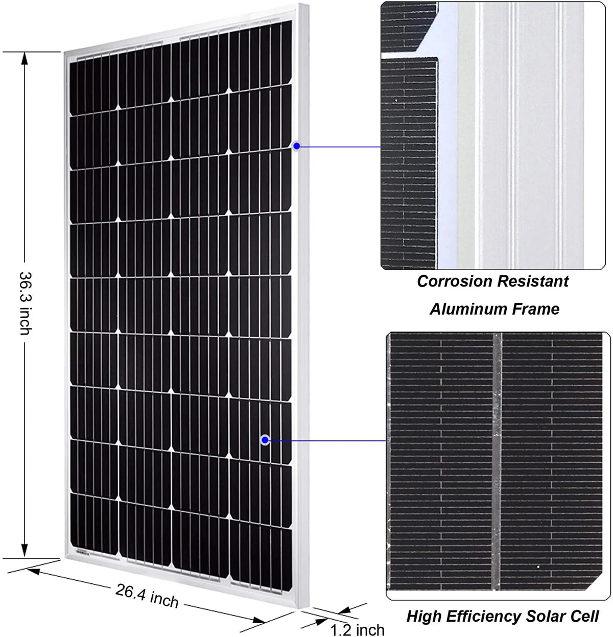 200 Watt 12/24V Monocrystalline Solar Panel Kit K44111