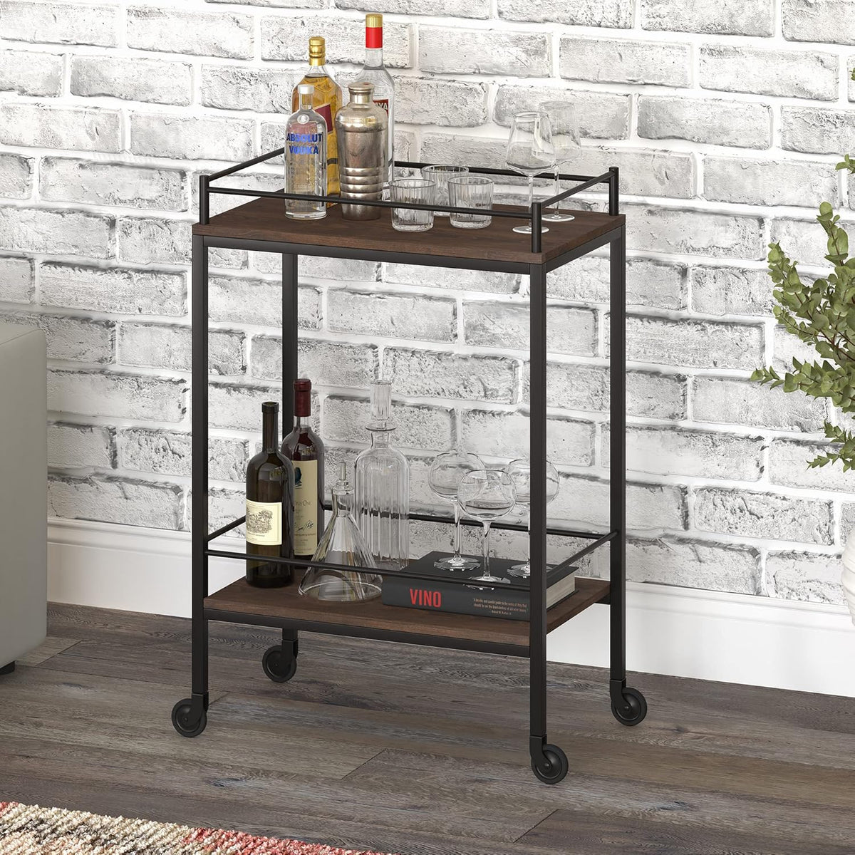23.5'' Wide Rectangular Bar Cart V79027