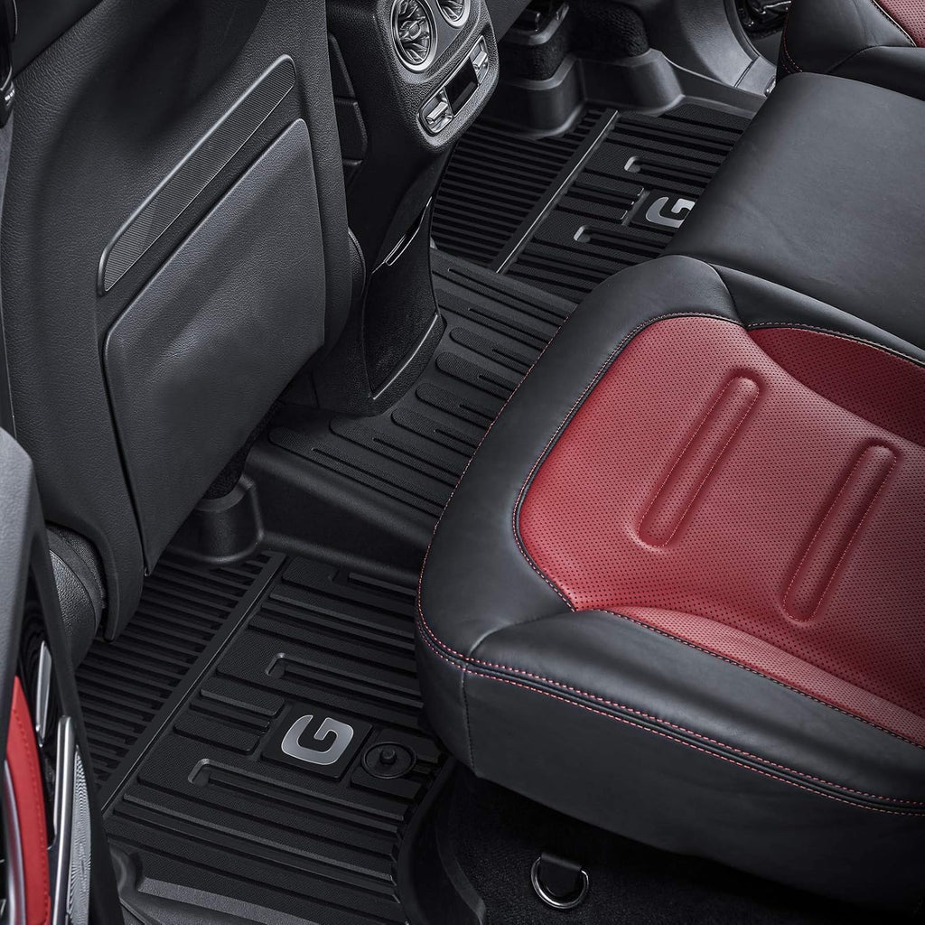 TPE All Weather Custom Fit Floor Mats 1st & 2nd Row Full Set Black V631141