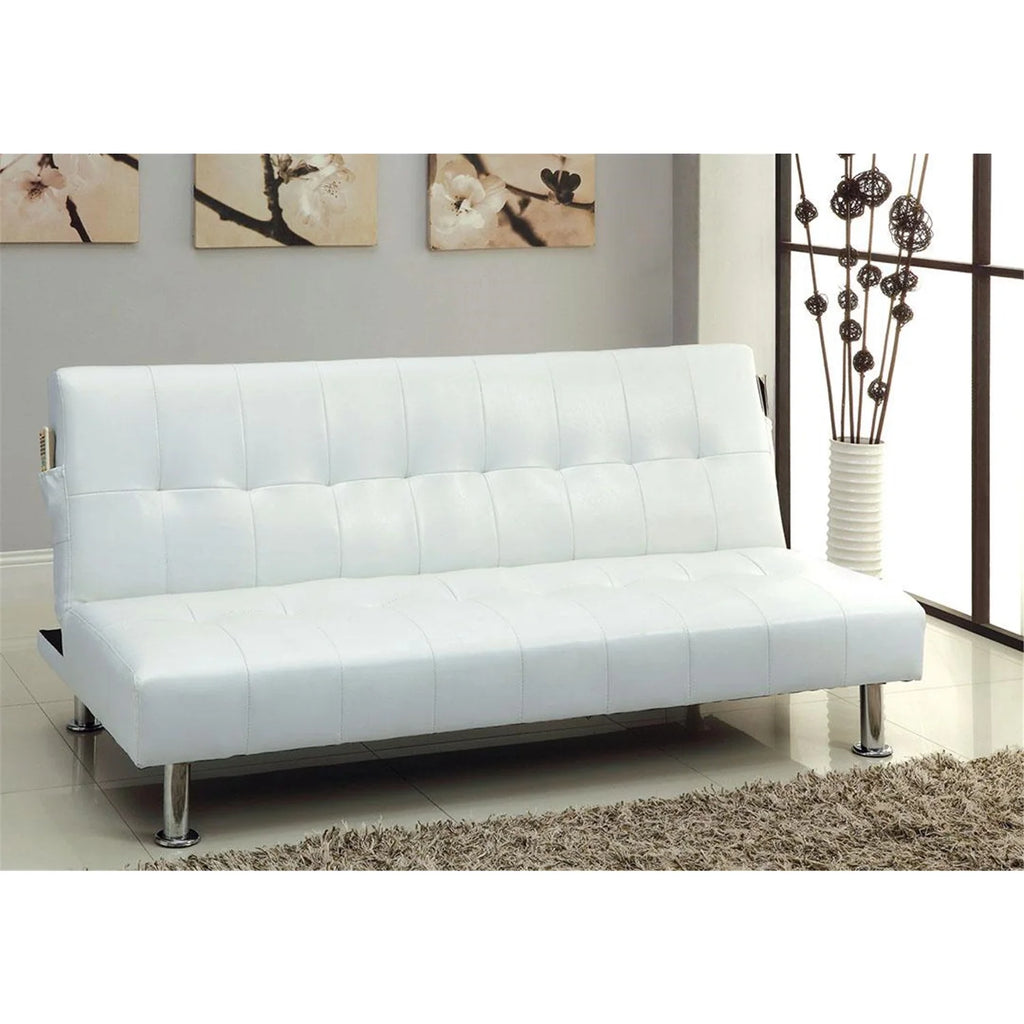 White Futon Sofa C74098