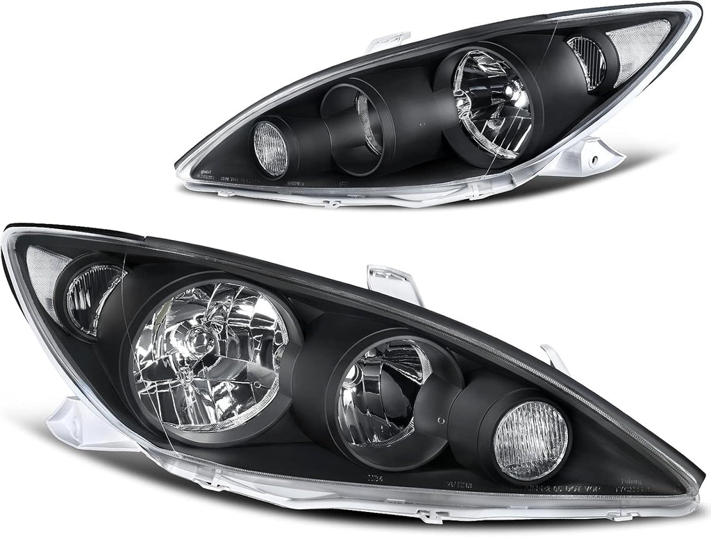 Headlight Assembly Chrome Housing Amber Reflector A2848