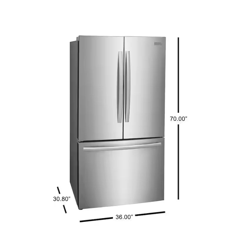 23.3 cu. ft. Counter-Depth French Door Stainless Steel Refrigerator H6208