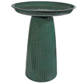 Green Metal Outdoor Bird Bath C52761