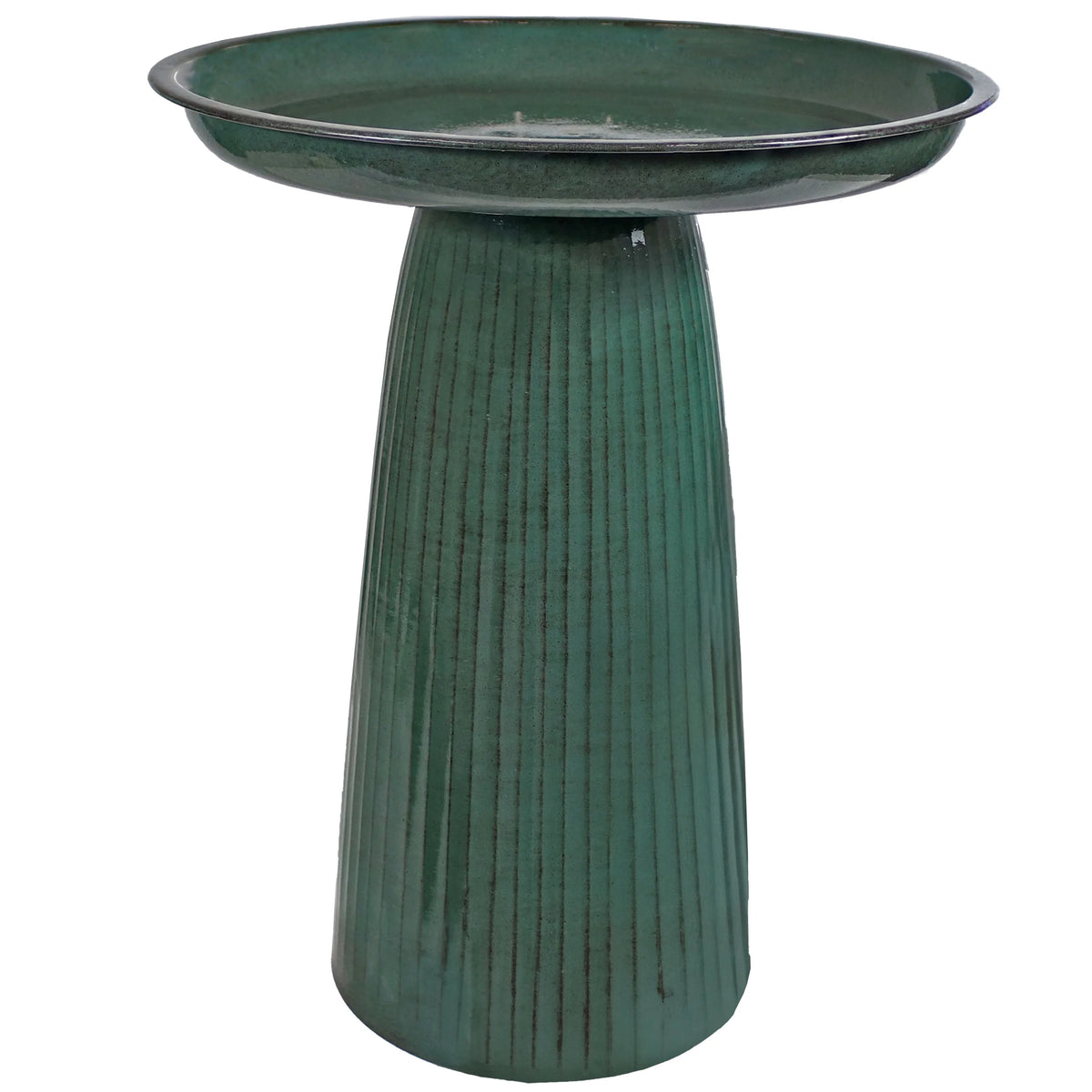 Green Metal Outdoor Bird Bath C52761