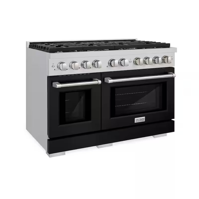 8-Burner Freestanding Gas Range and Double Convection Oven in Stainless Steel E6626