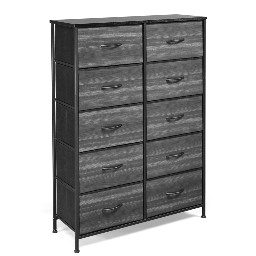Wide 5 Drawer Dresser with Wood Top V6760