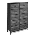 Wide 5 Drawer Dresser with Wood Top V6760