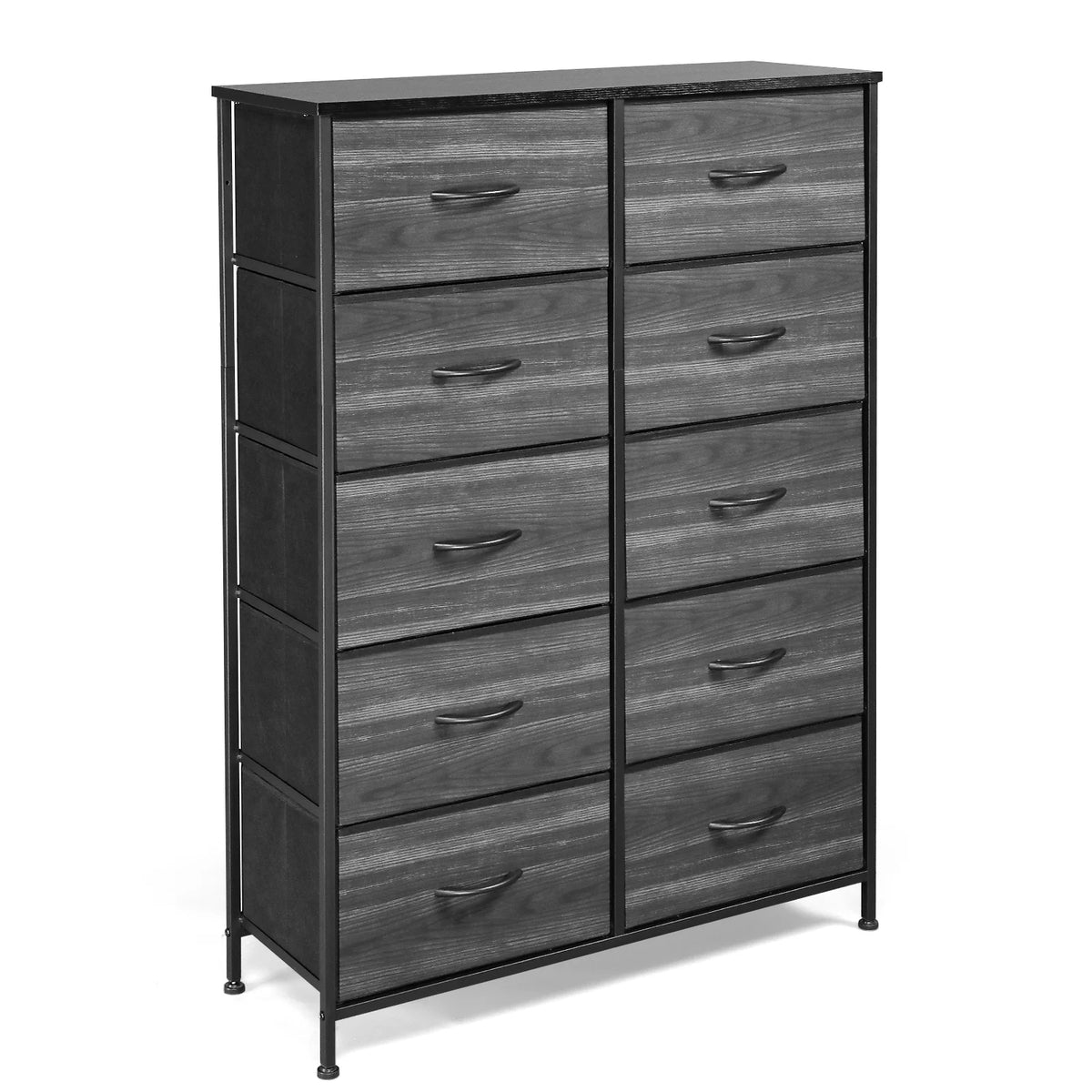 Wide 5 Drawer Dresser with Wood Top V6760