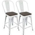 High Back Counter Stool Set of 2 M9427