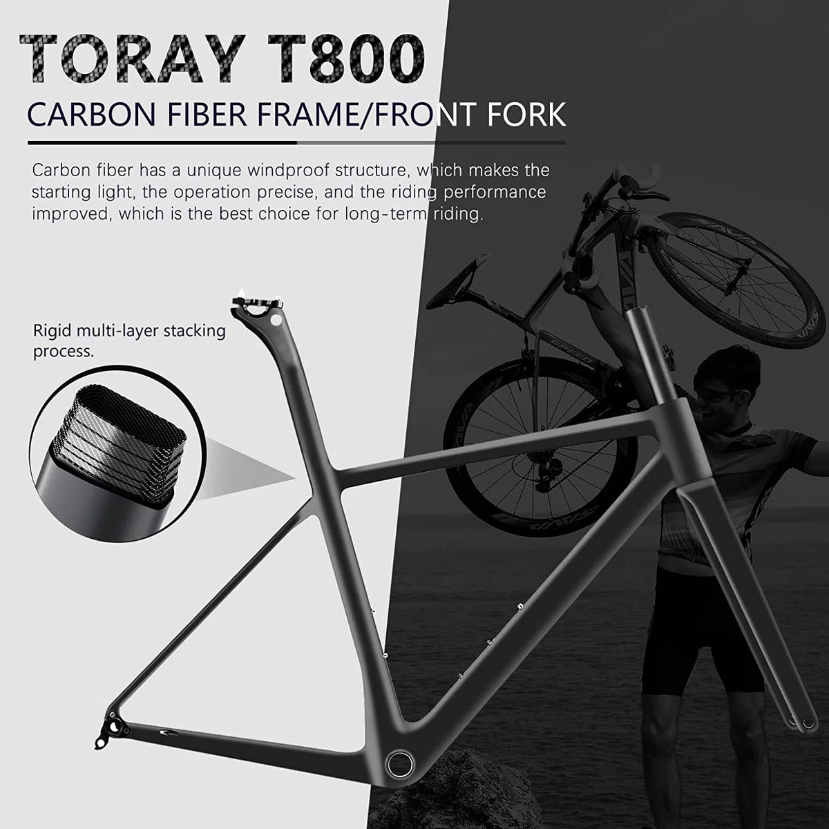 Carbon Fiber 700C Road Bike 18 Speed G280157