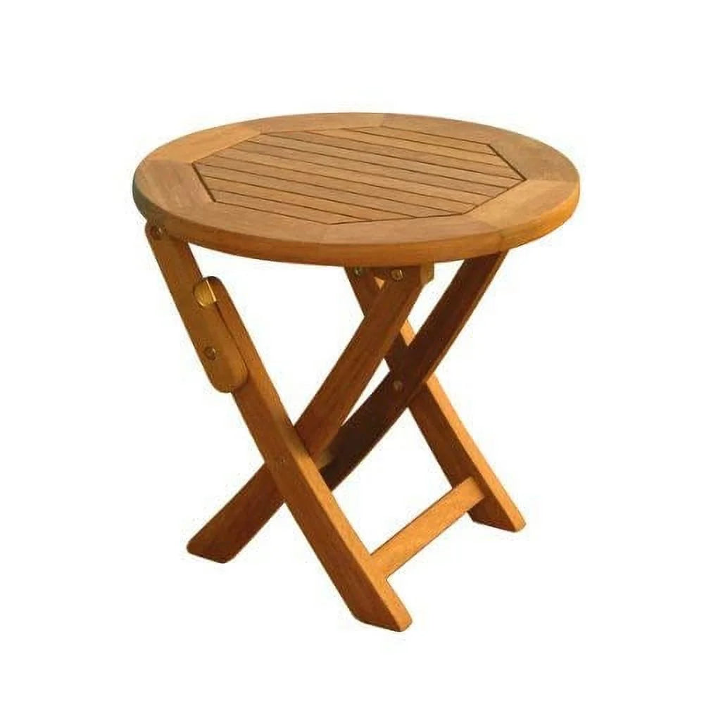 Round Wood Folding Table Q214349