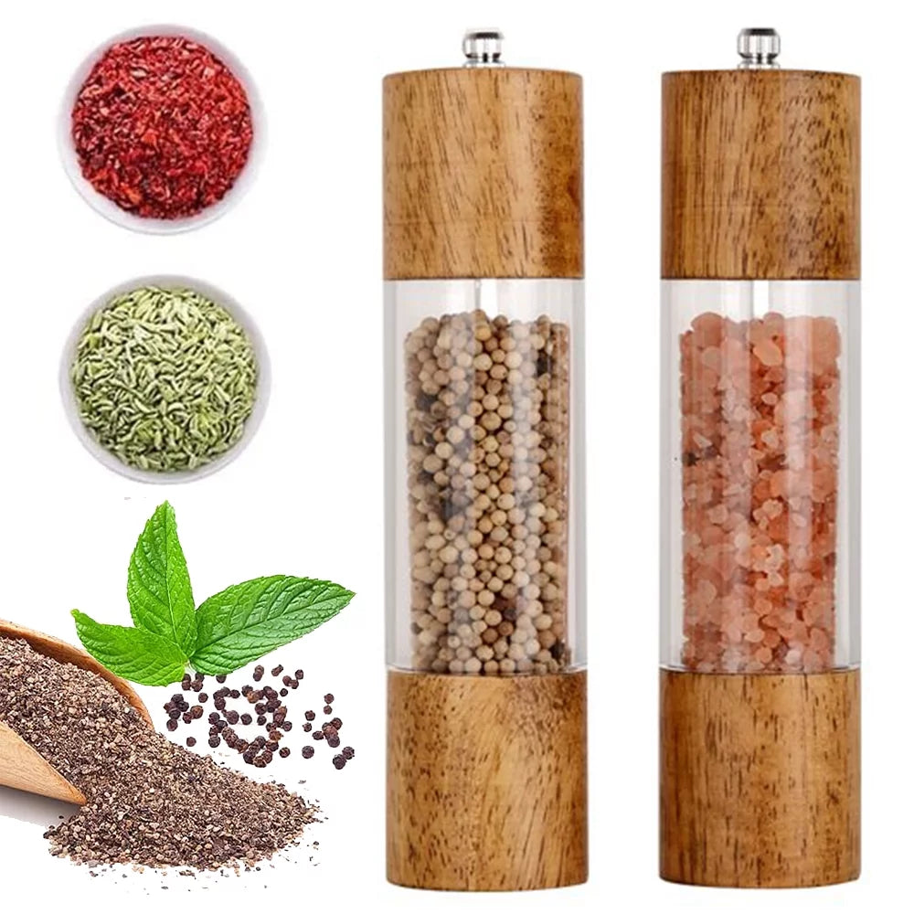 Acrylic Salt and Pepper Grinder Set 2 Pack E374