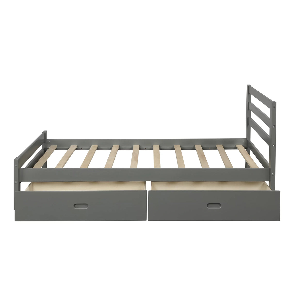 Wood Platform Bed Frame with Drawers and Headboard C155355