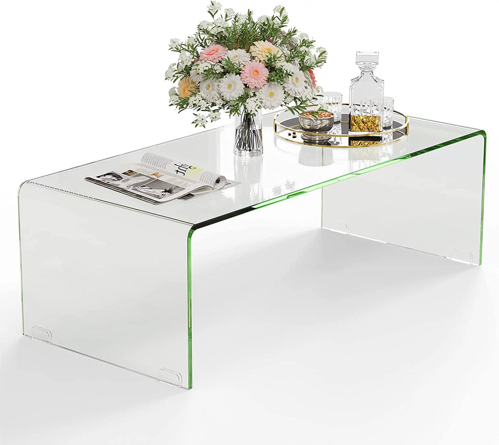 Glass Coffee Table with Smooth Round Edges E820