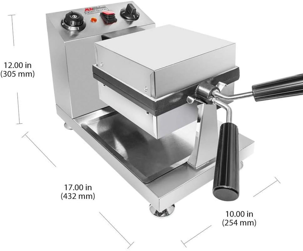 Rotating Square Nonstick Stainless Steel Bubble Waffle Maker M641