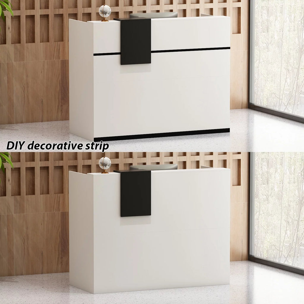 Rectangular Wood Reception Desk F86000