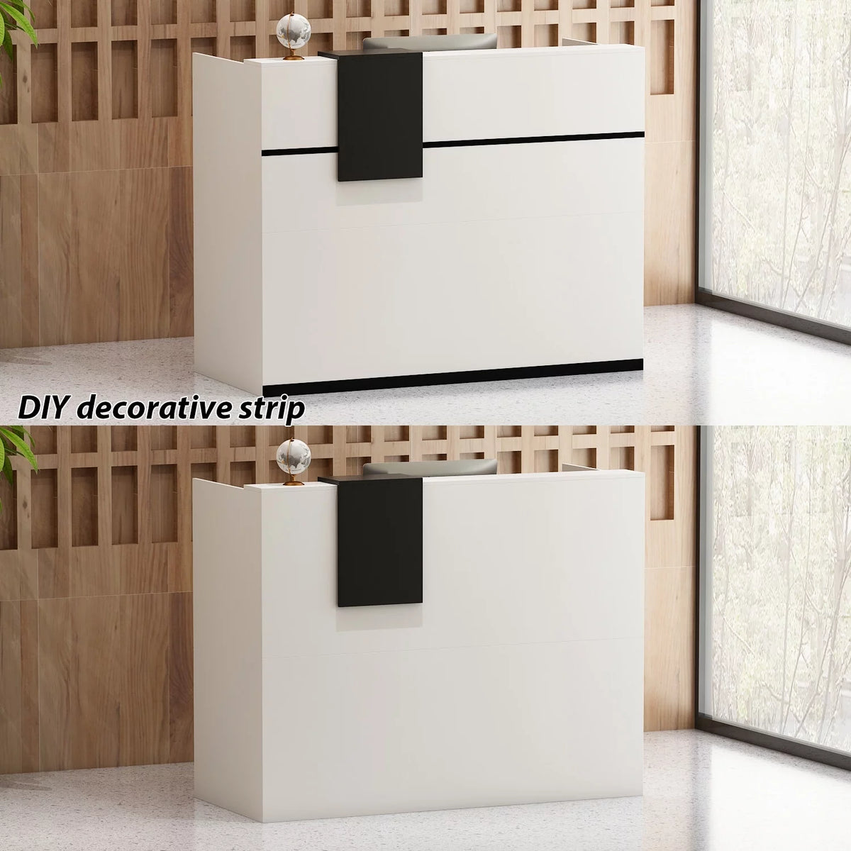 Rectangular Wood Reception Desk F86000
