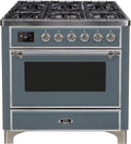 Blue Grey Dual Fuel Natural Gas Range A7065