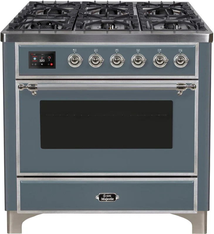 Blue Grey Dual Fuel Natural Gas Range A7065
