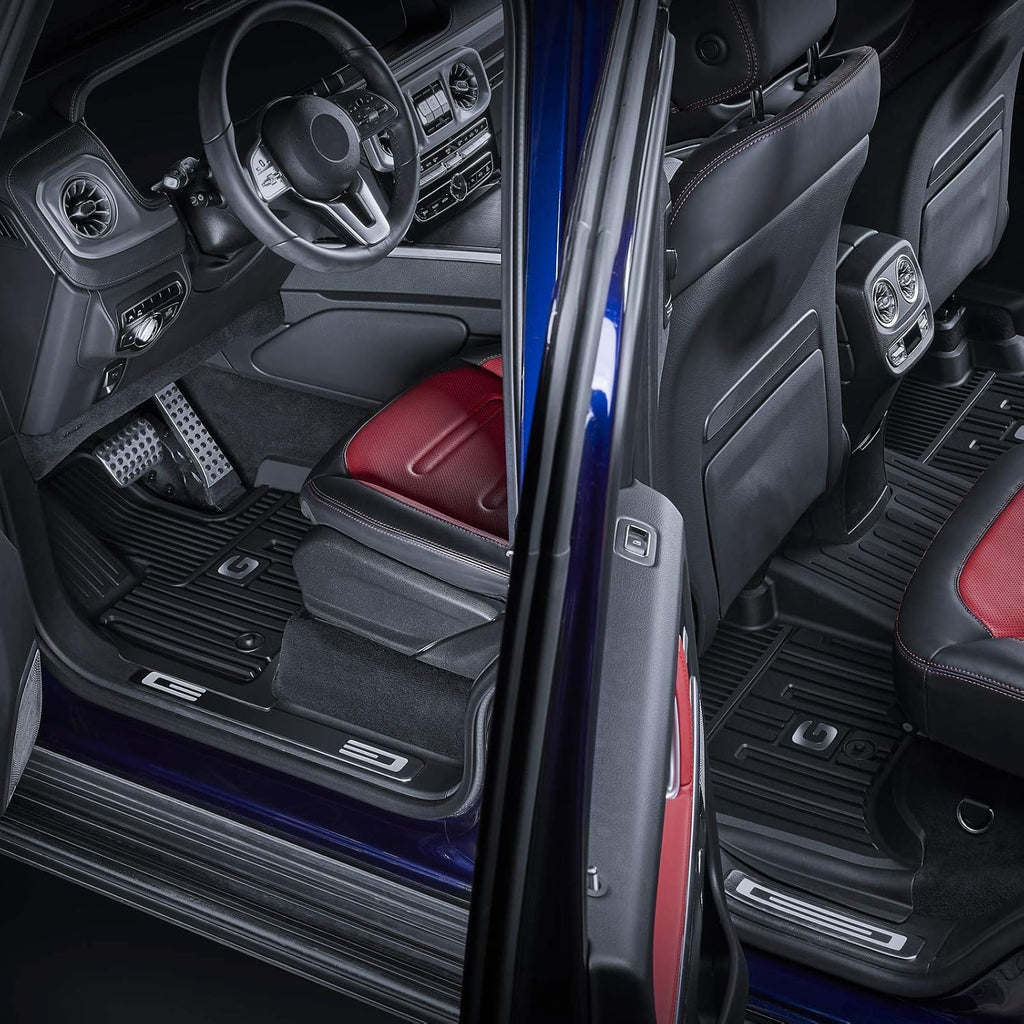 TPE All Weather Custom Fit Floor Mats 1st & 2nd Row Full Set Black V631141
