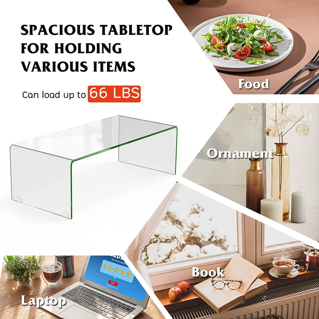 Glass Coffee Table with Smooth Round Edges E820