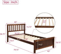 Wood Platform Bed Frame with Headboard and Footboard K9250