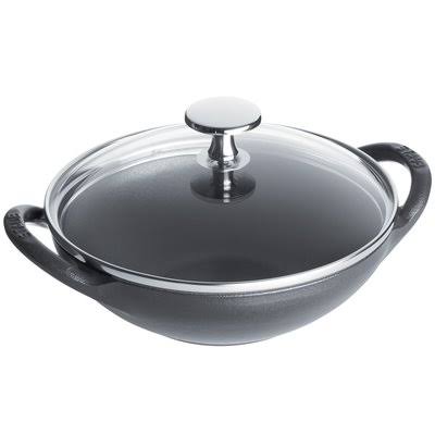 Cast Iron Wok with Lid Q286274