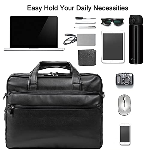 Leather Laptop Bag 15.6 Inch 17.3 Inch Messenger Briefcase V192