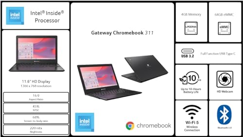 11.6" HD Chromebook Laptop G63191