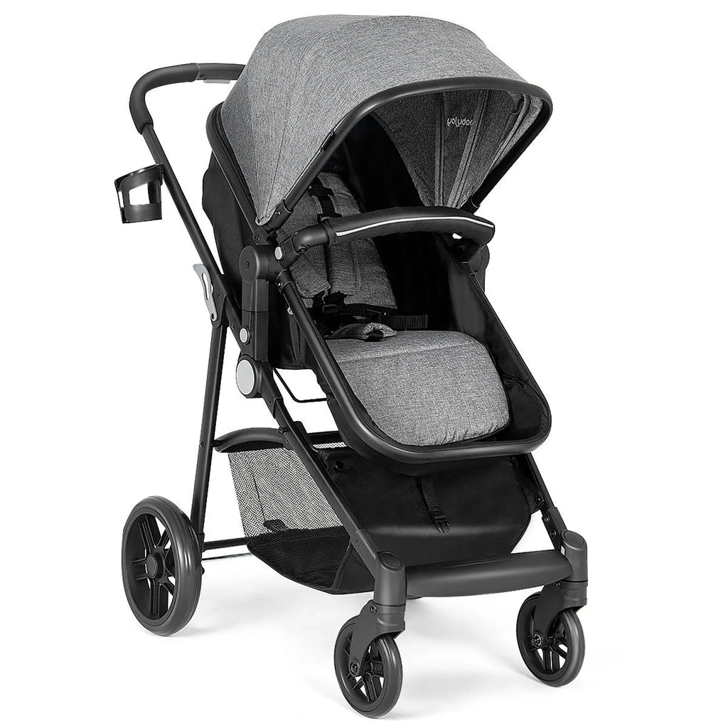 2 In 1 Foldable Baby Stroller Black D3236
