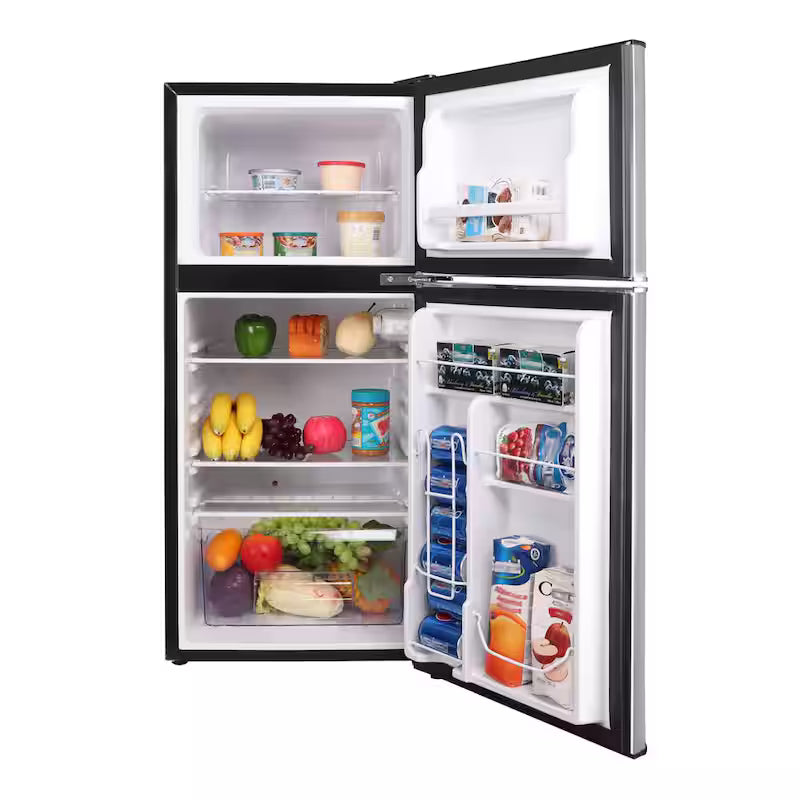 4.5 cu. ft. 2 Door Mini Fridge with Freezer and Manual Defrost N920532