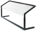 Black 48" Adjustable Single Sided Sneeze Guard J81886
