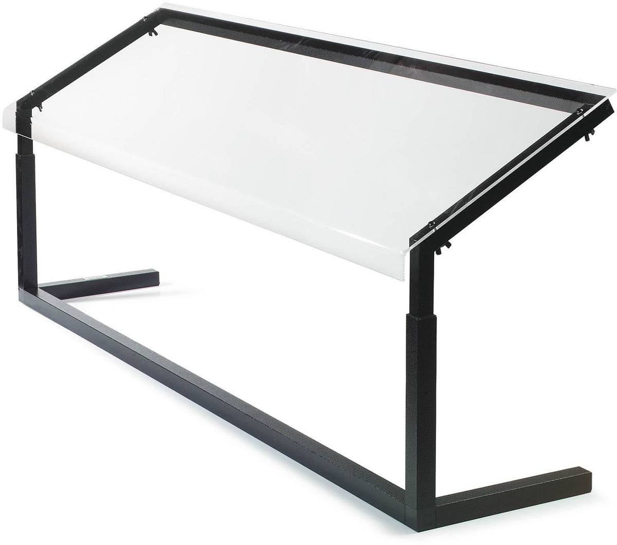 Black 48" Adjustable Single Sided Sneeze Guard J81886