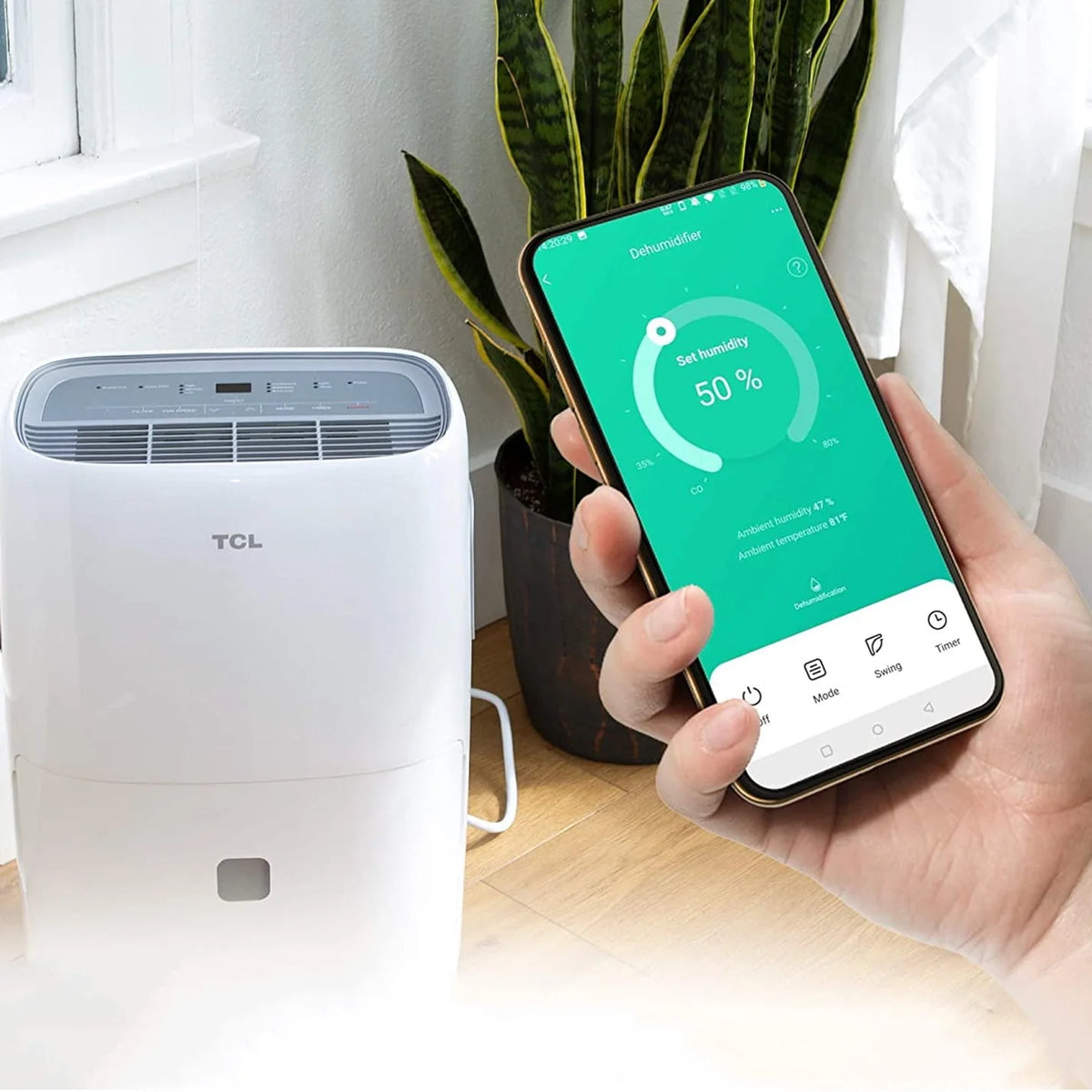 50 Pint Dehumidifier with Voice Control, White V489676