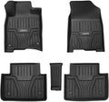 All Weather TPE Car Floor Liners 1st & 2nd Row Black F251