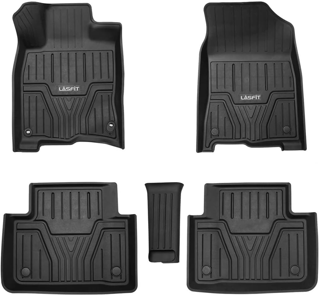 All Weather TPE Car Floor Liners 1st & 2nd Row Black F251
