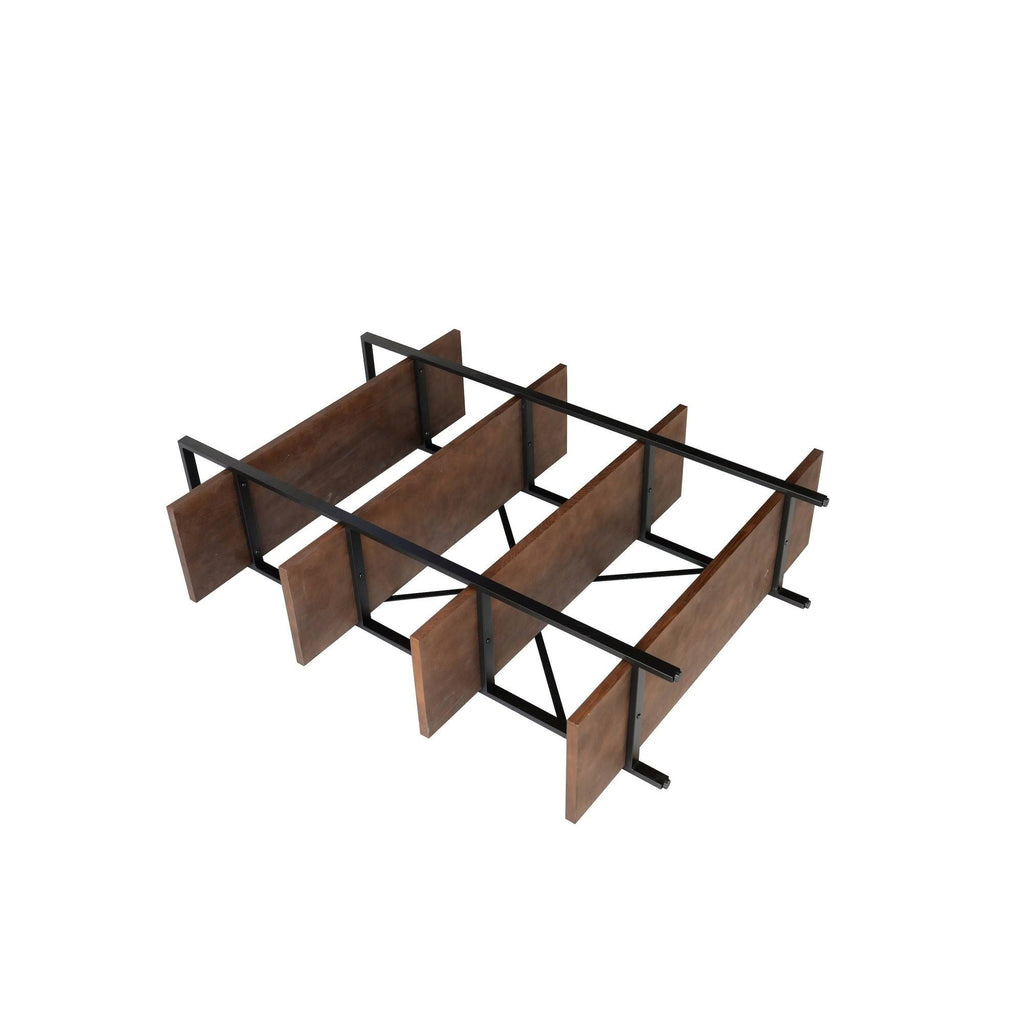 Walnut Brown 4 Shelf Etagere Bookcase S33638