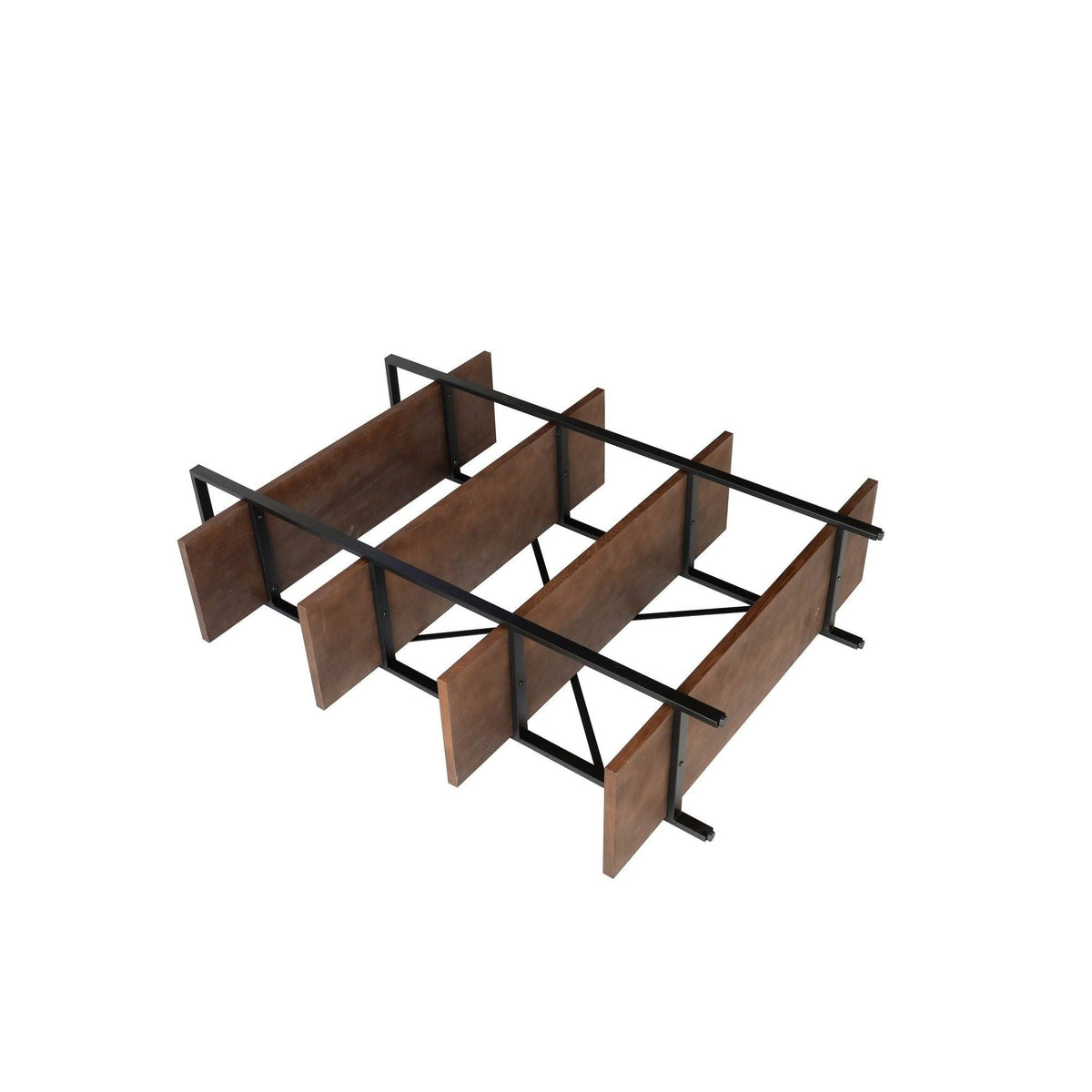 Walnut Brown 4 Shelf Etagere Bookcase S33638