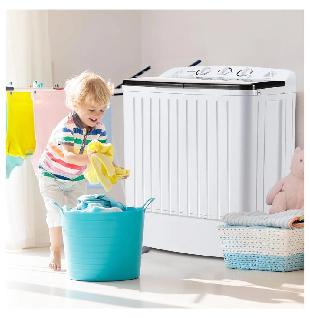 Portable Mini Tub Washer and Dryer Combo 20 lbs Black I41220
